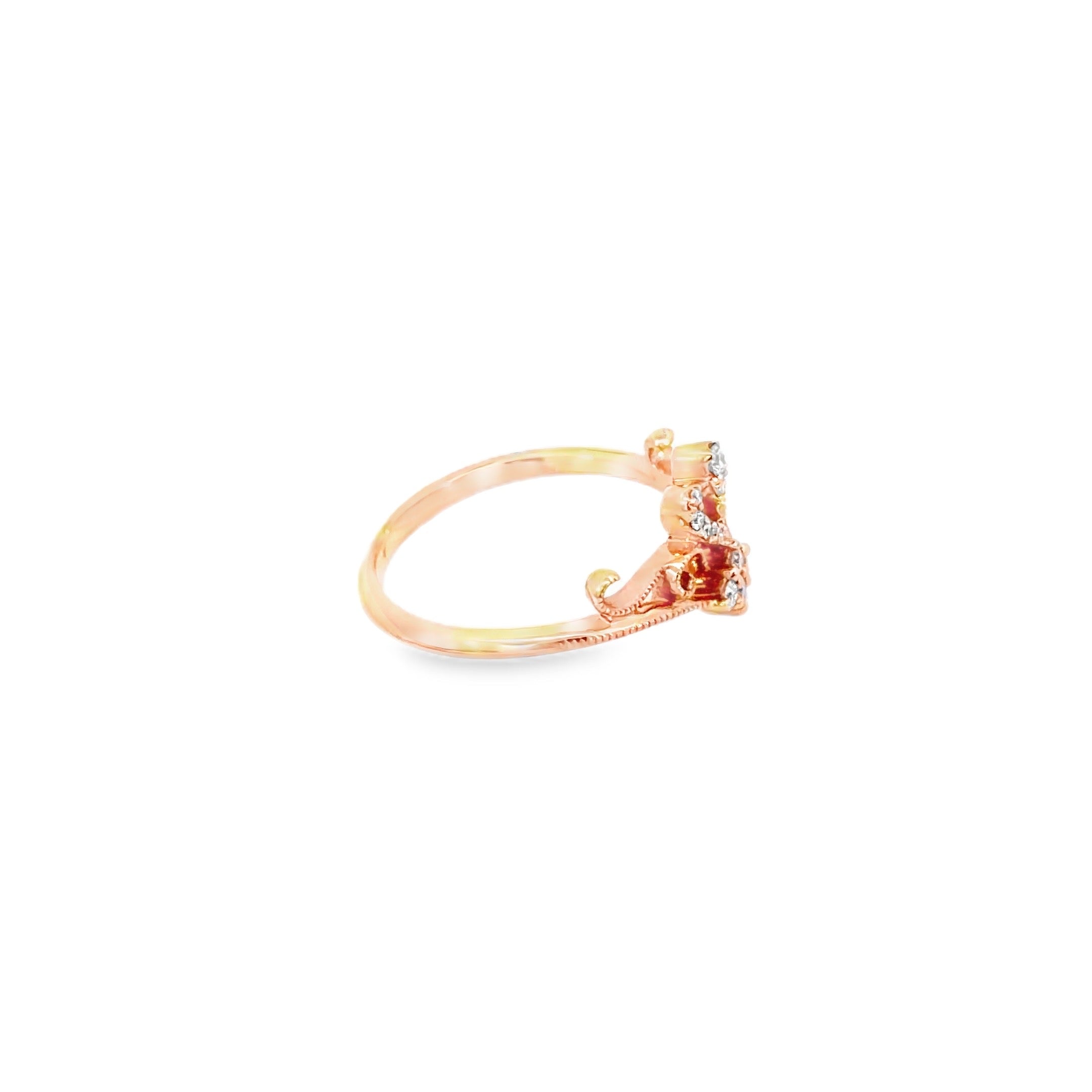Diamond Filigree Tiara Ring · 18K Rose Gold