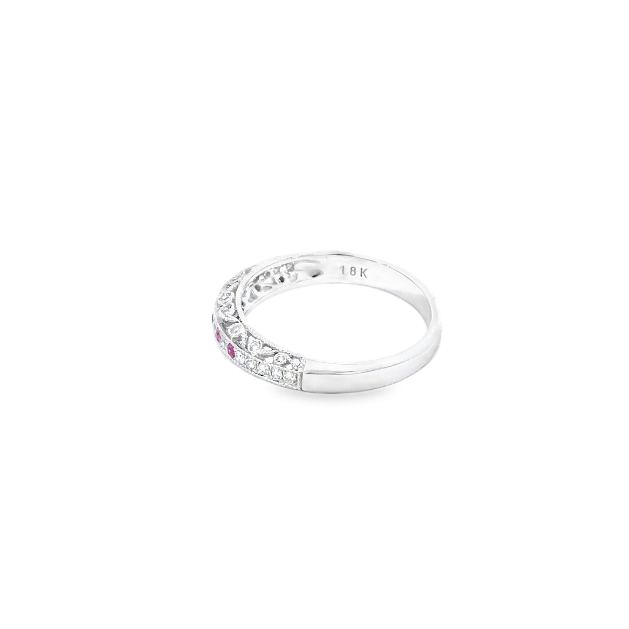 Ruby Multi-Stone Ring · 18K White Gold