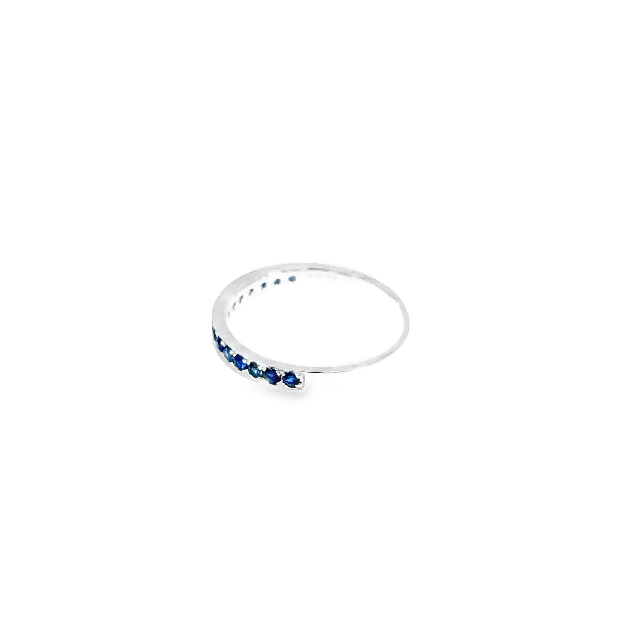 Royal Blue Sapphire Eternity Ring · 18K White Gold