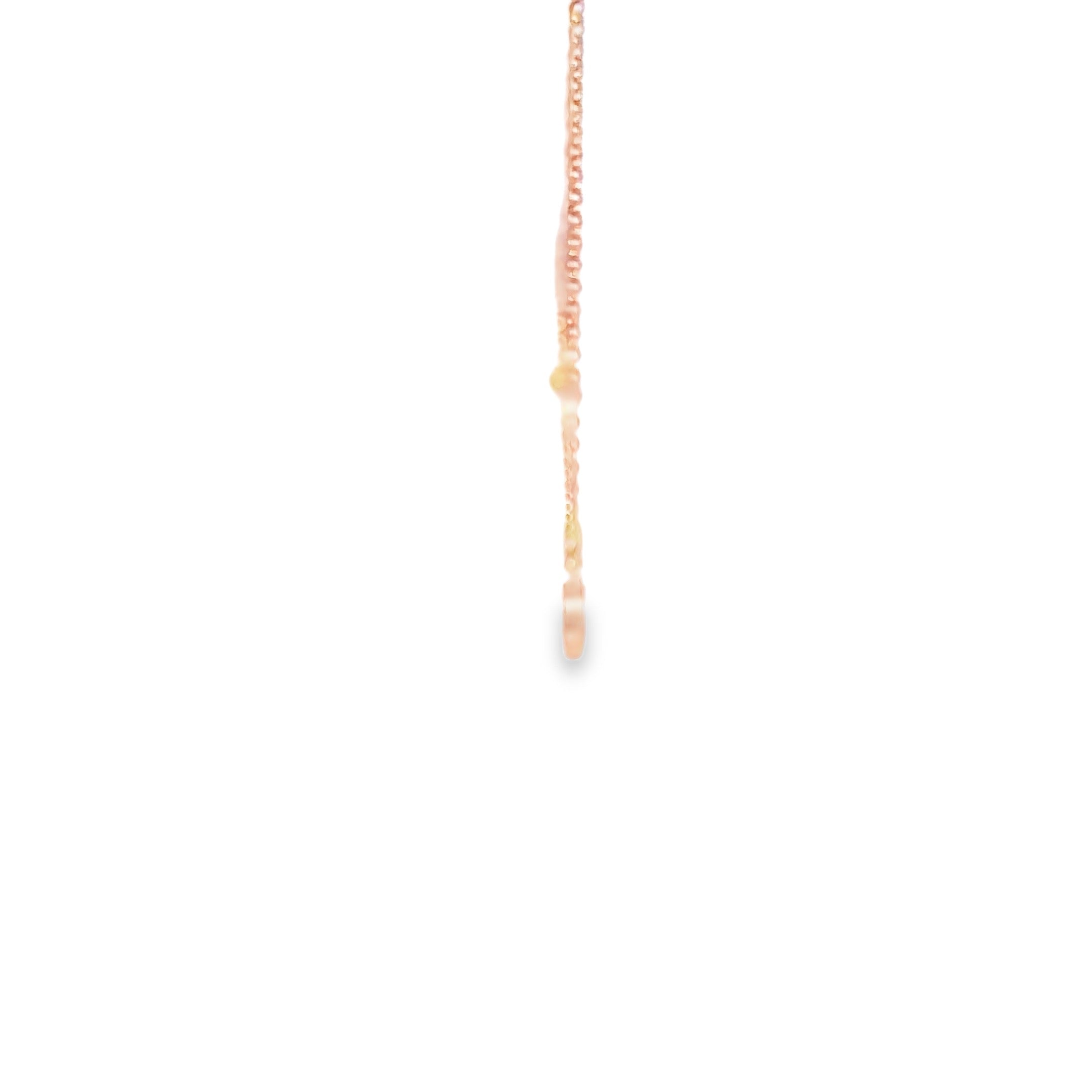 Diamond Floral Circle Necklace · 18K Rose Gold