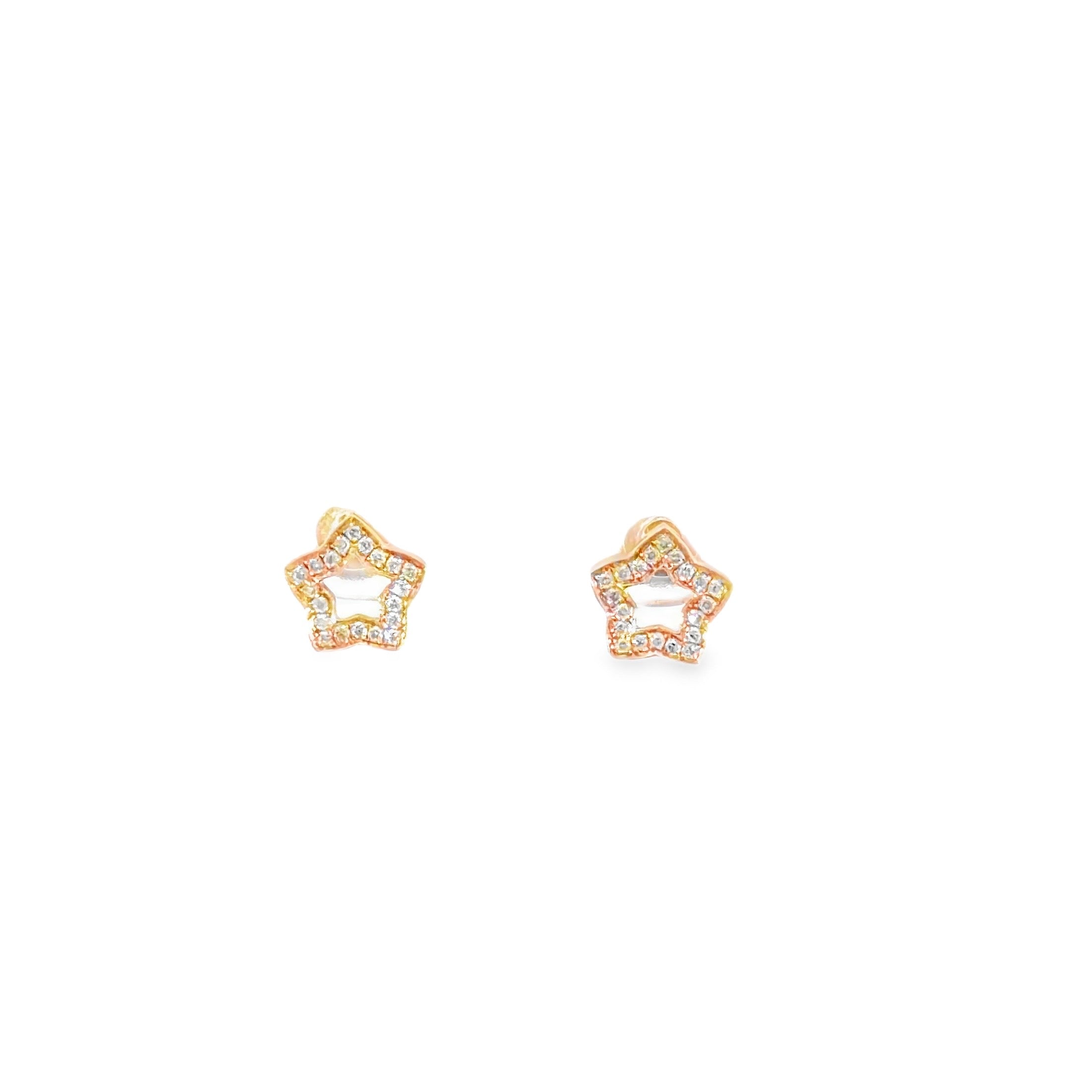 Open Star Diamond Studs · 18K Rose Gold