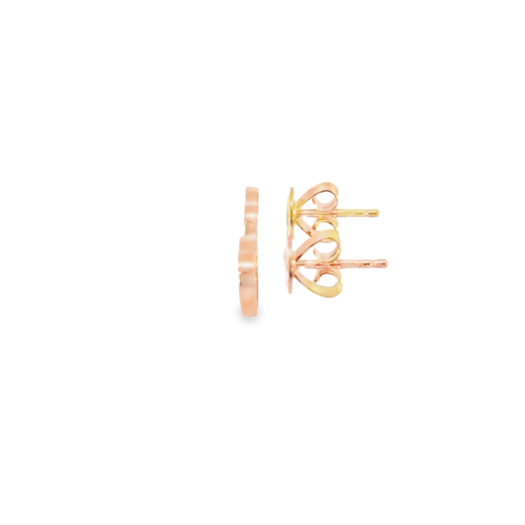 Open Heart Diamond Studs · 18K Rose Gold