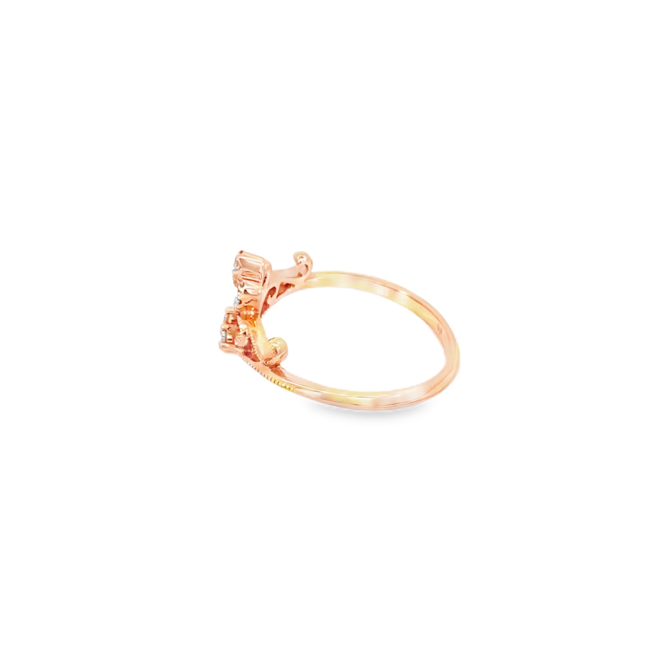 Diamond Filigree Tiara Ring · 18K Rose Gold