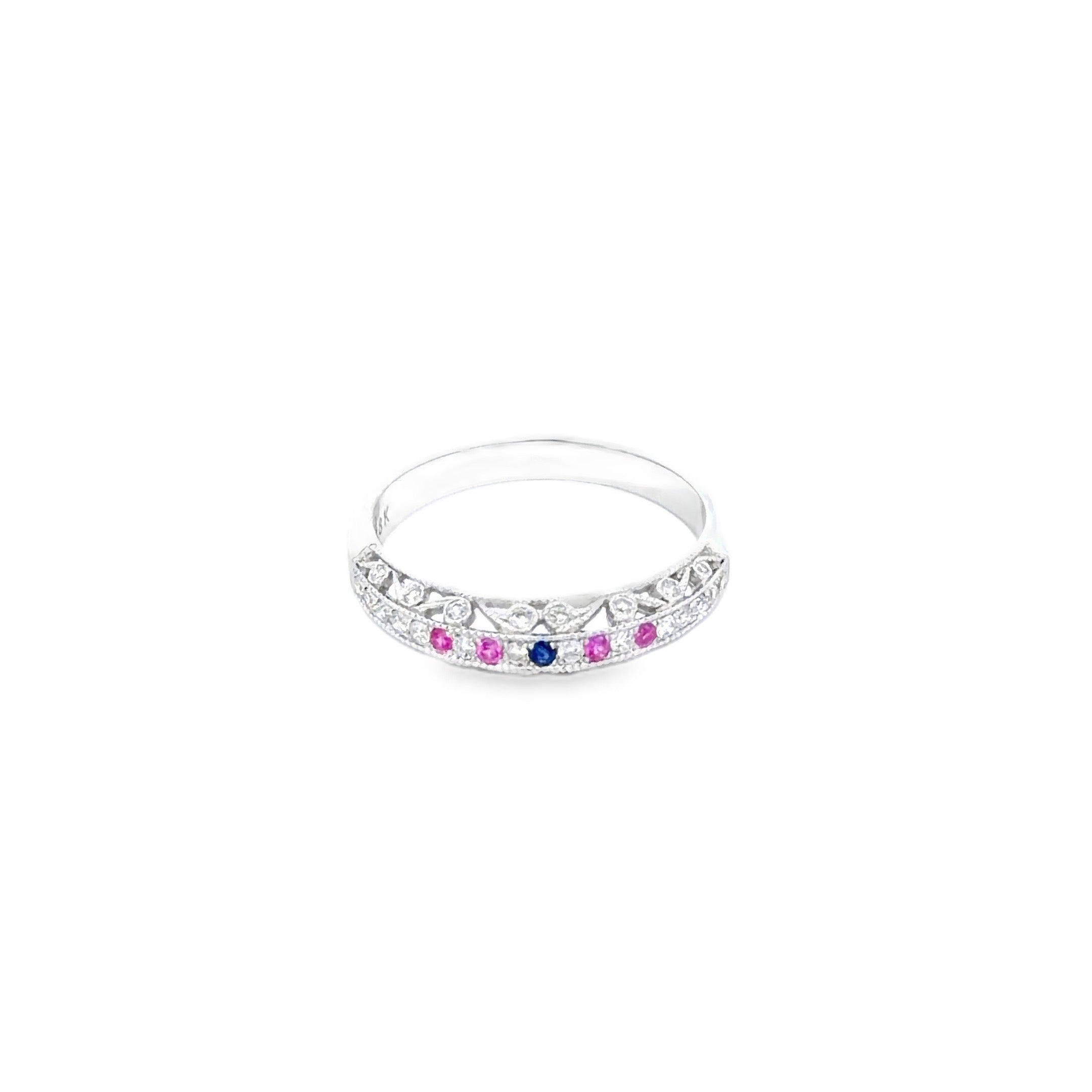 Ruby Multi-Stone Ring · 18K White Gold