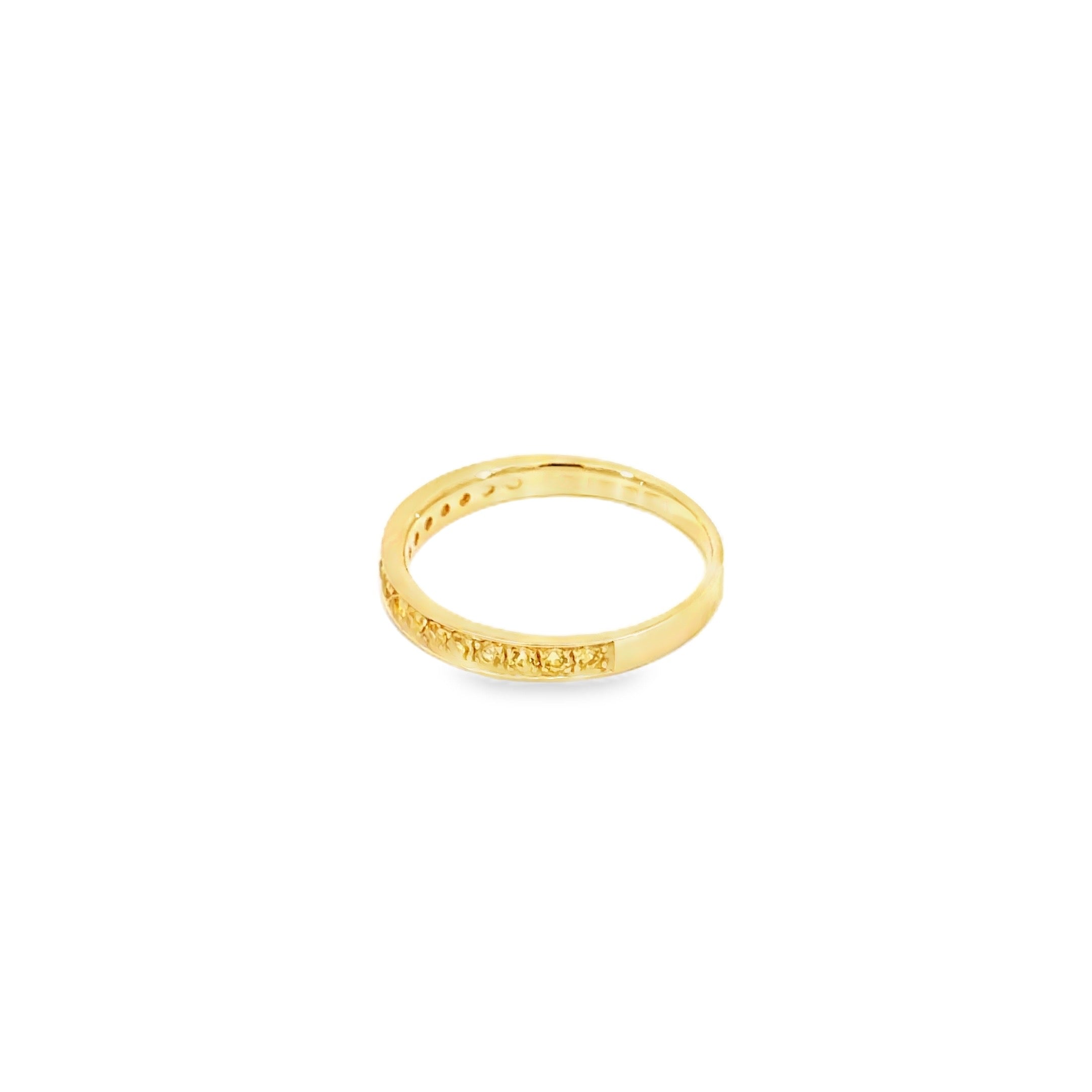 Golden Yellow Sapphire Eternity Ring · 18K Yellow Gold