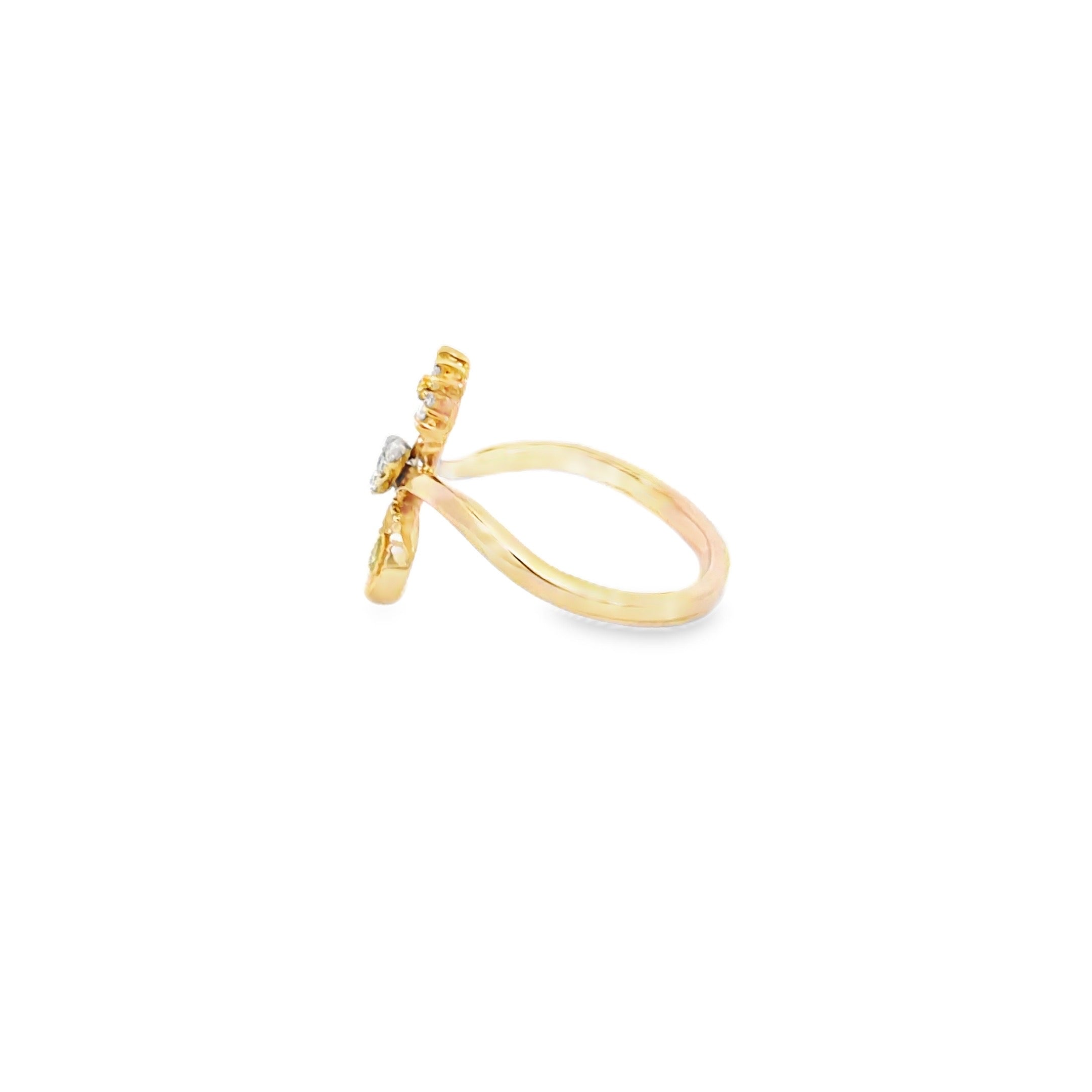Green Garnet Spiral Cocktail Ring · 18K Yellow Gold