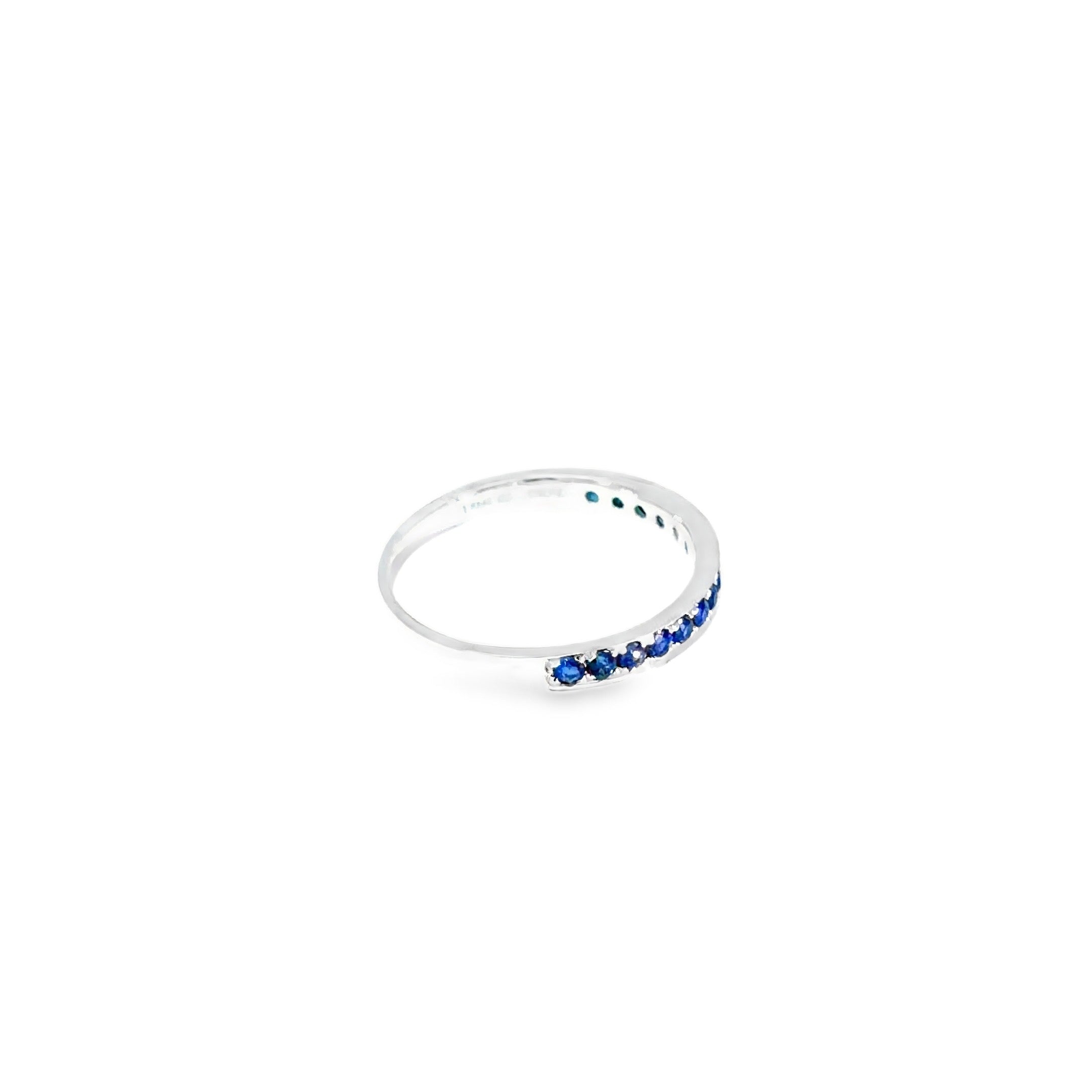 Royal Blue Sapphire Eternity Ring · 18K White Gold