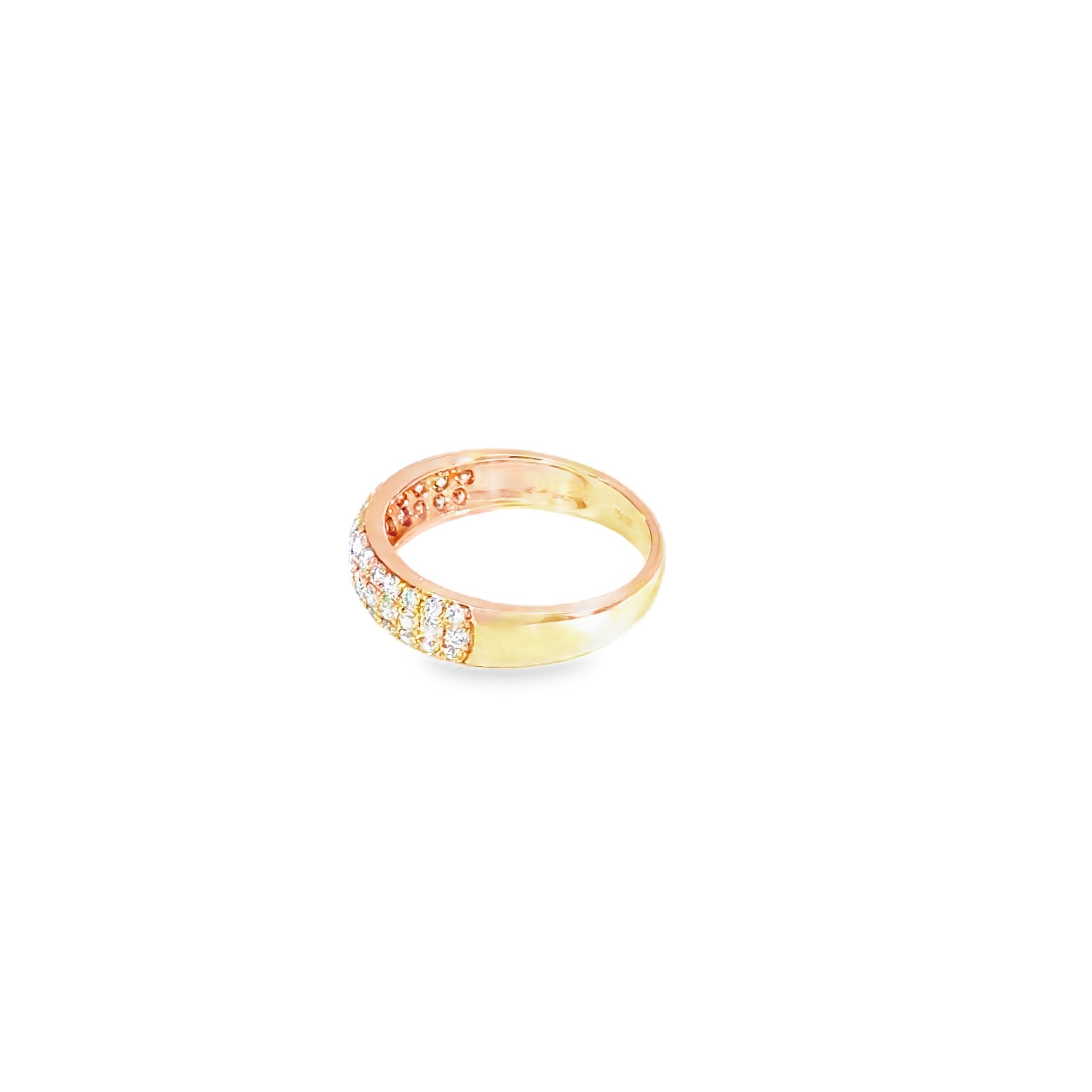 Multi-Row Diamond Band · 18K Yellow Gold