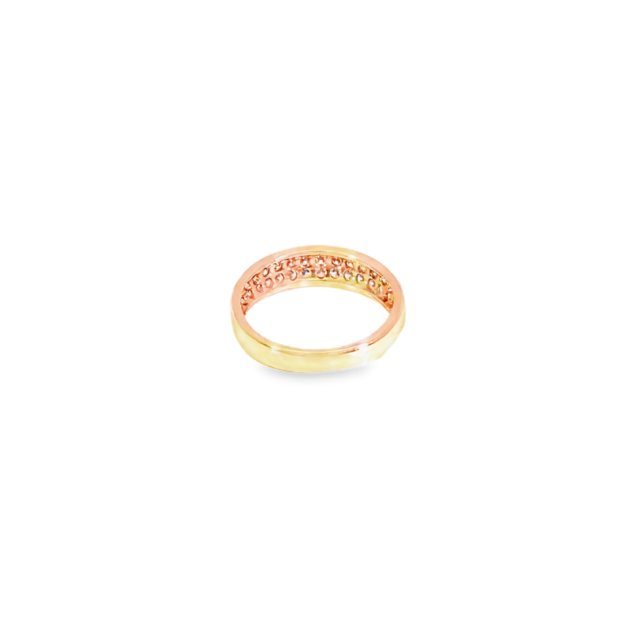 Multi-Row Diamond Band · 18K Yellow Gold