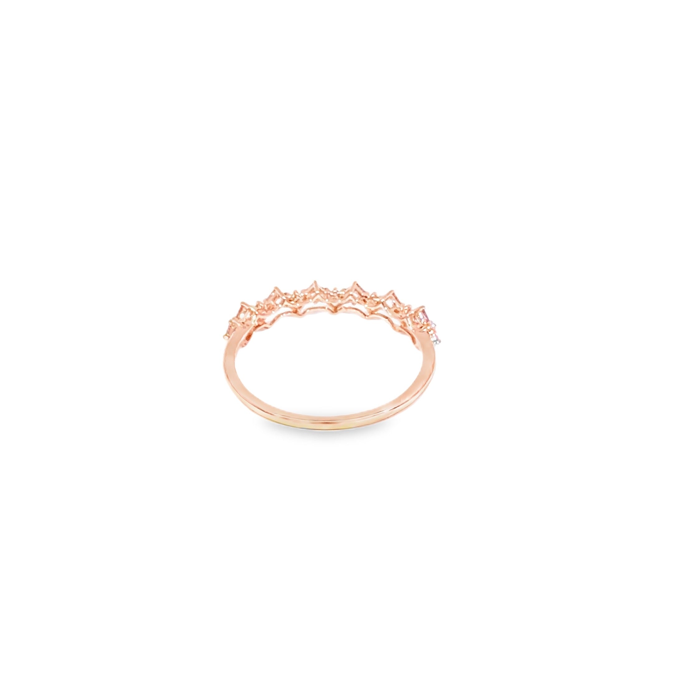 Pink Sapphire Curved Stacking Ring · 18K Rose Gold